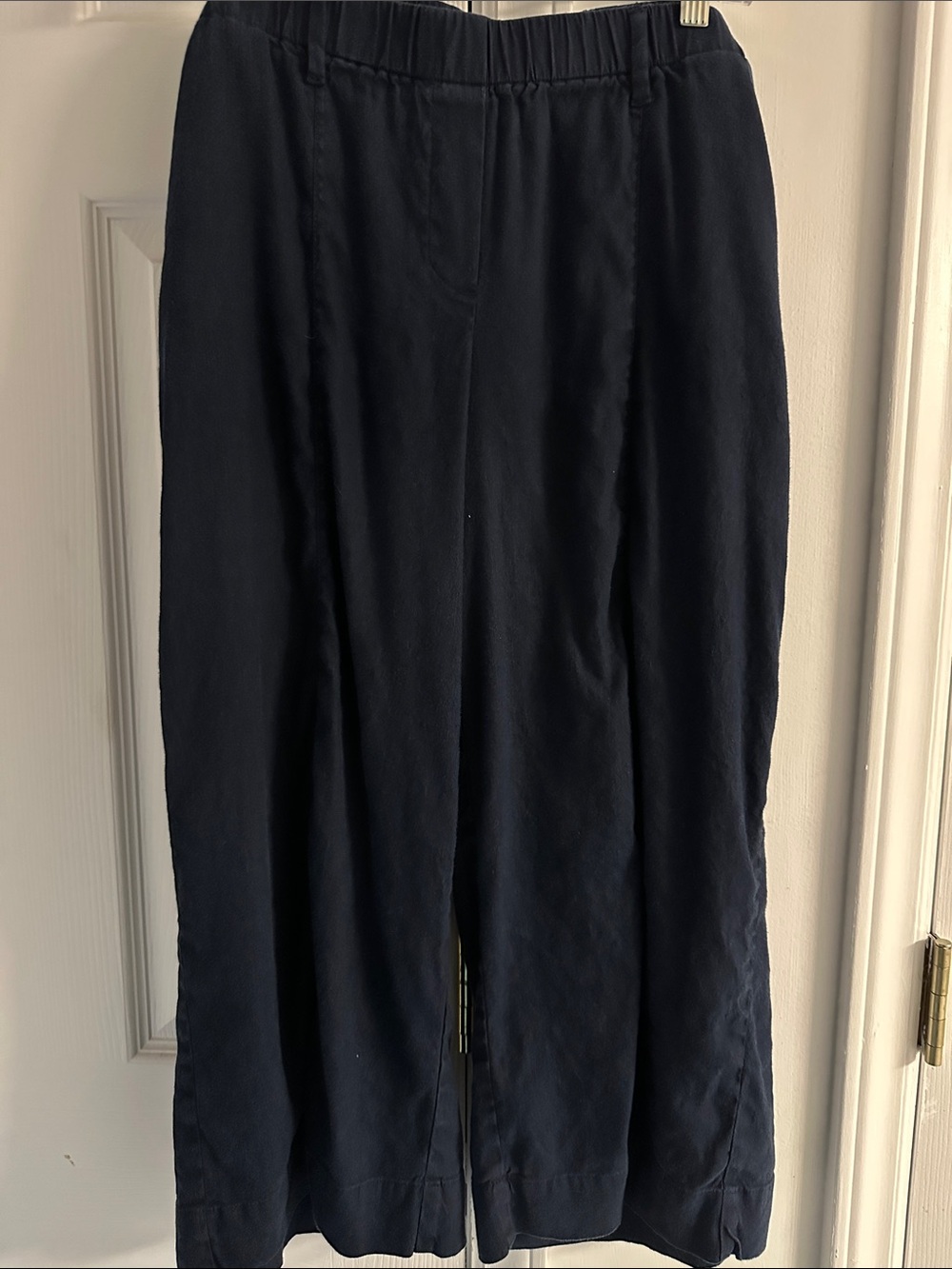 J. Jill Wide-Leg Cropped Pants in Navy